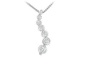 Diamond Journey Pendant : 14K White Gold - 1.00 CT Diamondsdiamond 