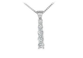 Diamond Journey Pendant : 14K White Gold - 0.50 CT Diamondsdiamond 