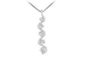 Diamond Journey Pendant : 14K White Gold - 1.00 CT Diamondsdiamond 