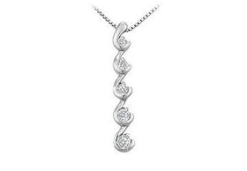 Diamond Journey Pendant : 14K White Gold - 0.25 CT Diamondsdiamond 