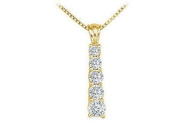 Diamond Journey Pendant : 14K Yellow Gold - 1.50 CT Diamondsdiamond 