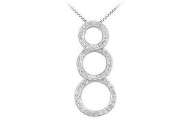 Diamond Circle Pendant : 14K White Gold - 0.50 CT Diamondsdiamond 