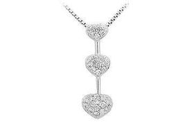 Diamond Heart Pendant : 14K White Gold - 0.25 CT Diamondsdiamond 