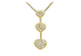 Diamond Heart Pendant : 14K Yellow Gold - 0.25 CT Diamondsdiamond 