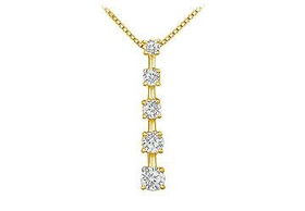 Diamond Journey Pendant : 14K Yellow Gold - 1.00 CT Diamondsdiamond 