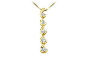 Diamond Journey Pendant : 14K Yellow Gold - 0.25 CT Diamondsdiamond 