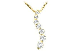 Diamond Journey Pendant : 14K Yellow Gold - 0.50 CT Diamondsdiamond 