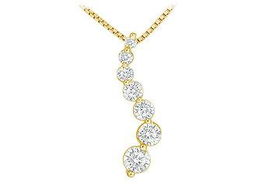 Diamond Journey Pendant : 14K Yellow Gold - 1.00 CT Diamondsdiamond 