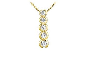 Diamond Journey Pendant : 14K Yellow Gold - 0.50 CT Diamondsdiamond 