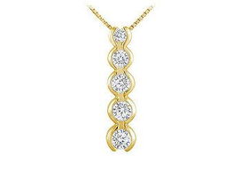 Diamond Journey Pendant : 14K Yellow Gold - 1.00 CT Diamondsdiamond 