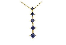 Sapphire Journey Pendant : 14K Yellow gold - 1.50 CT TGWsapphire 