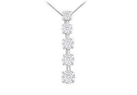 Diamond Journey Pendant : 14K White Gold - 2.00 CT Diamondsdiamond 