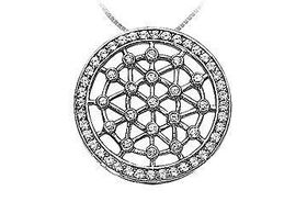 Diamond Circle Pendant : 14K White Gold - 0.75 CT Diamondsdiamond 