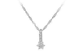 Flower CZ Sterling Silver Pendantflower 