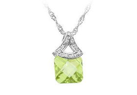 Color CZ Sterling Silver Pendantsterling 