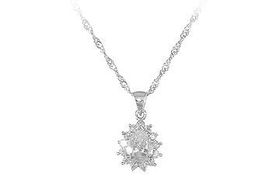 Pear CZ Sterling Silver Pendantpear 