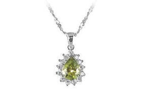 Pear CZ Sterling Silver Pendantpear 