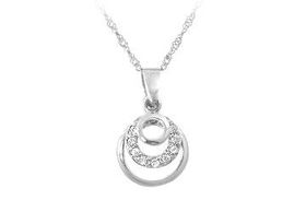 Circle CZ Sterling Silver Pendantcircle 