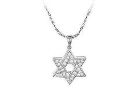 Star of David CZ Sterling Silver Pendantstar 