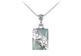 Rectangle Sterling Silver Pendantrectangle 