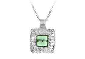 Square CZ Sterling Silver Pendantsquare 