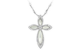 Cross Mother-of-Pearl Sterling Silver Pendantcross 