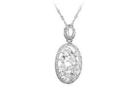 CZ Sterling Silver Pendantsterling 