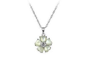 Mother-of-Pearl CZ Sterling Silver Pendantmother 