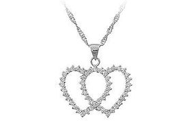 Twin Heart Sterling Silver Pendanttwin 