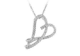 Heart CZ Sterling Silver Pendantheart 