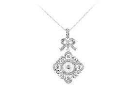 Bow CZ Sterling Silver Pendantbow 