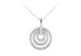 Circle CZ Sterling Silver Pendantcircle 