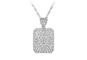 CZ Sterling Silver Pendantsterling 