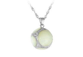 Mother-of-Pearl Ball Sterling Silver Pendantmother 