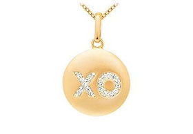 Diamond X-O Pendant : 14K Yellow Gold - 0.25 CT Diamondsdiamond 