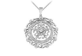 Diamond Circle Pendant : 14K White Gold - 0.66 CT Diamondsdiamond 