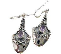 Antique Amethyst Earrings -Thailandantique 