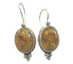 Sterling Silver Baltic Amber Earringssterling 