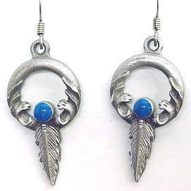 Earth Spirit Earrings - Ring & Featherearth 