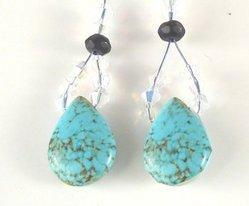 Teardrop Simulated Turquoise  Earrings.teardrop 