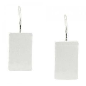 New 3.6 Gram Sterling Silver Rectangle Shaped Earringsgram 