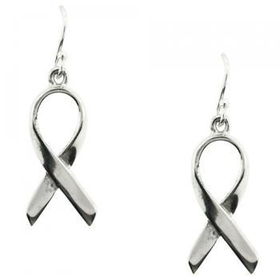 Sterling Silver Earrings Ribbon Design for Your Causesterling 