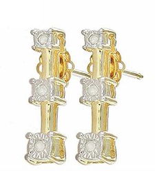 10k Yellow Gold Diamond Earringsyellow 