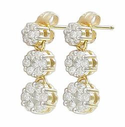 14k Yellow Gold Diamond Earringsyellow 