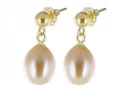 14k Yellow Gold Pearl Earringsyellow 