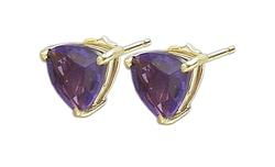 10k Yellow Gold Purple Amethyst Earringsyellow 