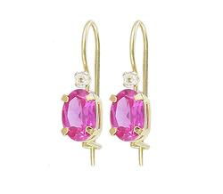 10k Yellow Gold Sapphire Topaz Earringsyellow 