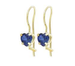 10k Yellow Gold Red Sapphire Earringsyellow 