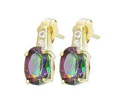 10k Yellow Gold Topaz Earringsyellow 