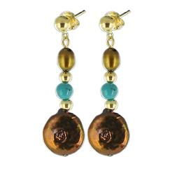 Gold Pearl Earringsgold 